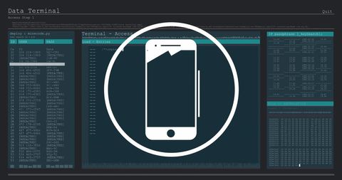 Smartphone Integration in Data Processing Terminal Interface - Download Free Stock Images Pikwizard.com