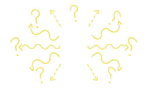 Yellow Arrows and Question Marks on Transparent Background - Download Free Stock Videos Pikwizard.com