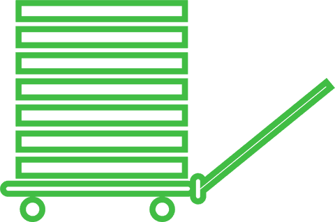 green pallet trolley icon on transparent background illustration - Download Free Stock Videos Pikwizard.com