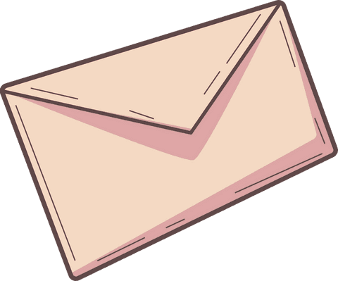 Vector art floating paper envelope with transparent background