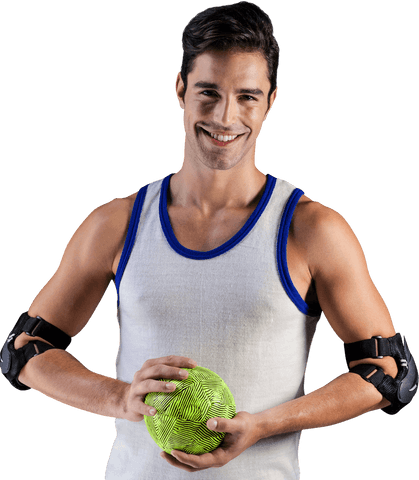 transparent background athletic young man holding ball - Download Free Stock Videos Pikwizard.com