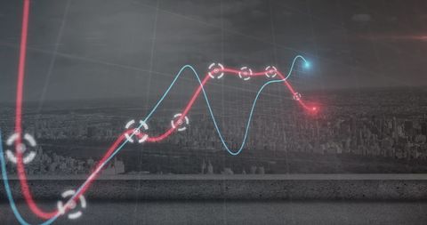 Financial Data Graph and Cityscape Visualizing Economic Trends - Download Free Stock Images Pikwizard.com