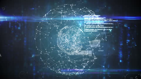 Futuristic Digital Data Network Illustration