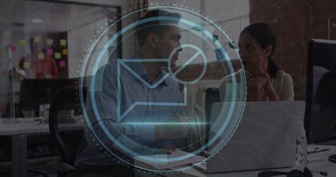 Diverse Team Discussing Cybersecurity in Modern Office - Download Free Stock Images Pikwizard.com