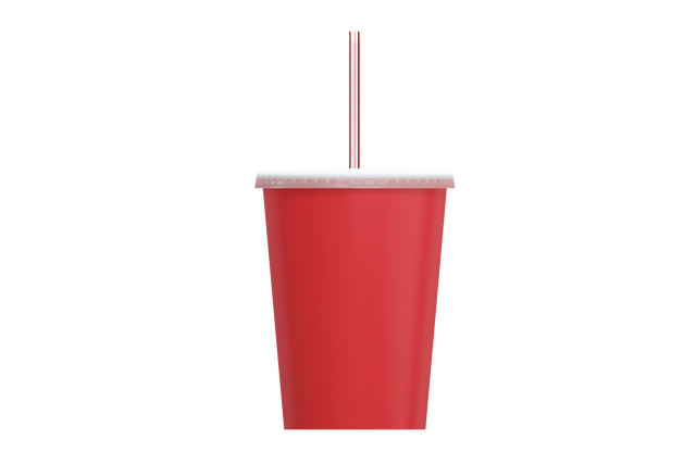 Red Takeaway Cup with Straw Illustration on Transparent Background - Download Free Stock Videos Pikwizard.com