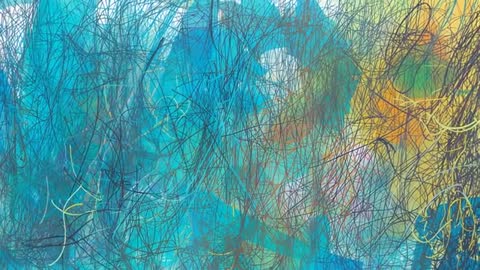 Vibrant Abstract Digital Art Weaving Colors on Canvas