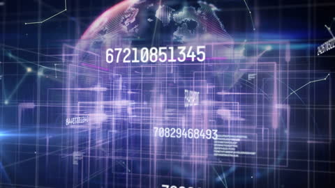 Digitally Generated Futuristic Abstract Global Network