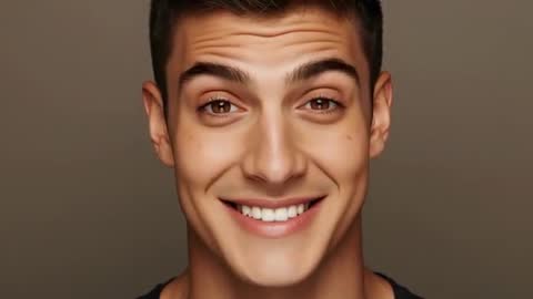 Confident Smiling Man Expressing Positivity and Charm