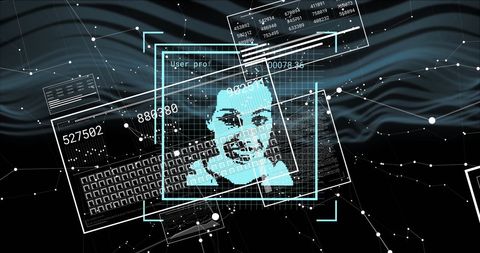 Biometric Data Processing and Global Connectivity Concept - Download Free Stock Images Pikwizard.com