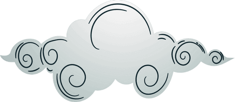 transparent stylized cloud with swirling lines on white - Download Free Stock Videos Pikwizard.com