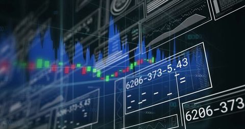dynamic trading dashboard with candlestick and area graphs - Download Free Stock Images Pikwizard.com