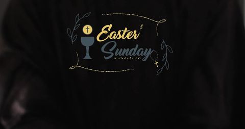 Elegant Easter Sunday Celebration Design on Black