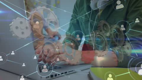 Digital Networking with User Profiles and Technology Icons