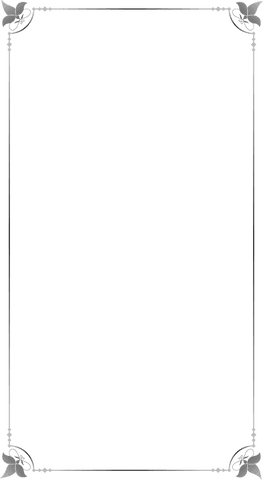 Ornate Silver Frame with Floral Detailing on Transparent Background