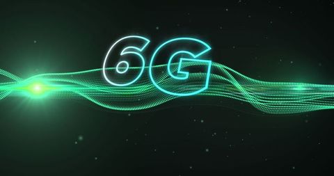 Innovative 6G Technology with Vibrant Digital Waves on Dark Background - Download Free Stock Images Pikwizard.com