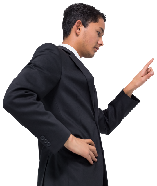 Confident Businessman on Transparent Background Giving Instructions - Download Free Stock Videos Pikwizard.com