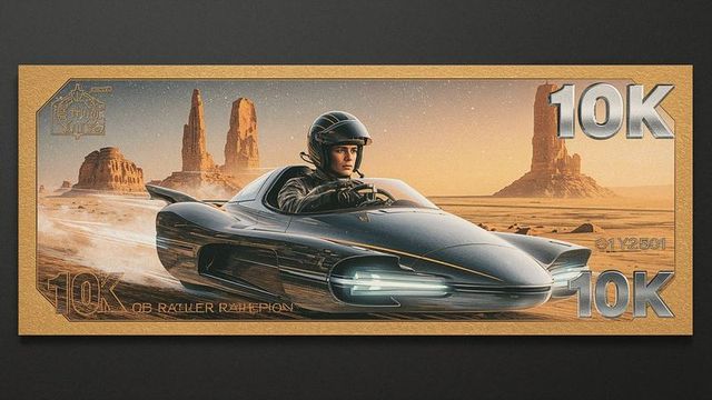 Futuristic Speed Desert Expedition in Hovercraft Transport