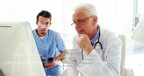 doctors analyzing medical data on computer in modern office - Download Free Stock Images Pikwizard.com