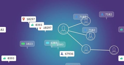 Digital Network Visualizing Connected People and Data Metrics