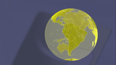 Digital World Finance Concept with Globe and Credit Card