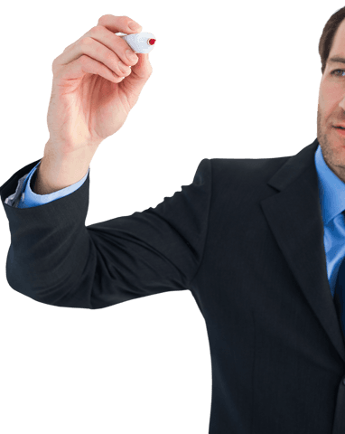 Businessman Writing Idea with Red Marker on Transparent Background - Download Free Stock Videos Pikwizard.com