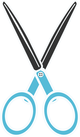 stylish blue scissors on transparent background - Download Free Stock Videos Pikwizard.com