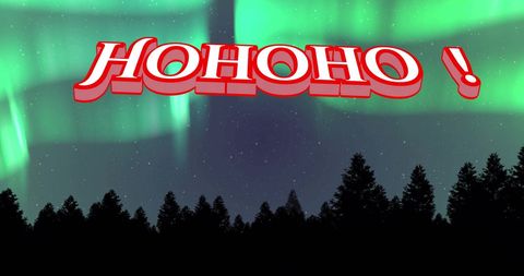 Festive holiday message amidst northern lights