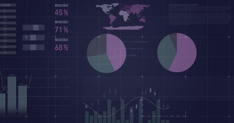 Global Financial Data Analytics and Economic Graphs - Download Free Stock Images Pikwizard.com