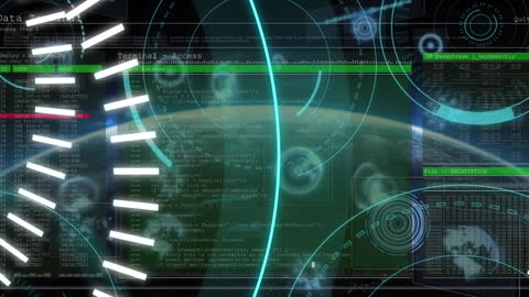 Digital Interface with Global Network and Data Technology Graphics