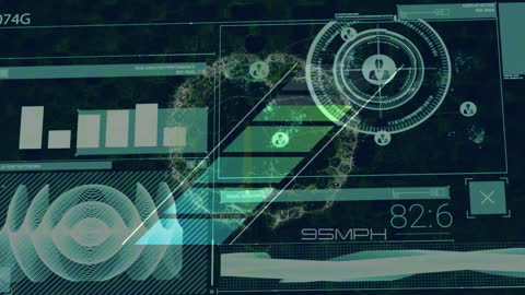 Futuristic Digital Interface Displaying Brain Scanning Data