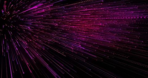 Magenta Neon Light Streaks Radiating From Upper-Left, High-Speed Particle Trails