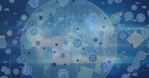 Global Network Connections with Digital Interface Icons - Download Free Stock Images Pikwizard.com