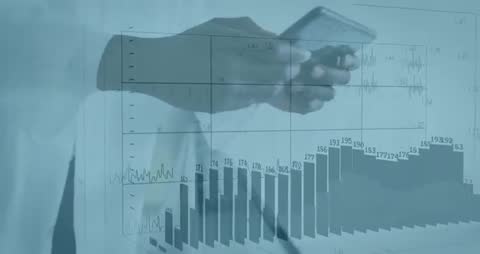 Business Professional Analyzing Digital Data on Smartphone