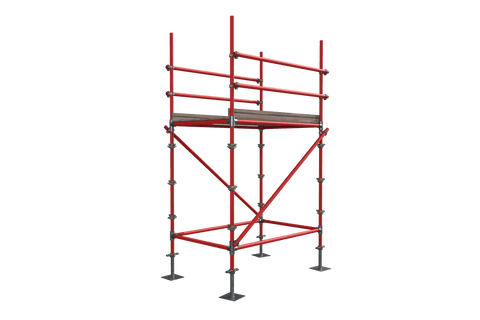 red metal scaffolding transparent view high altitude work access - Download Free Stock Videos Pikwizard.com