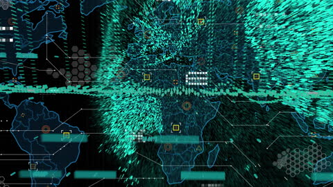 Dynamic Data Visualization Over World Map for Global Networks