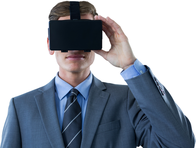 Transparent Businessman Experiencing Virtual Reality Innovation - Download Free Stock Videos Pikwizard.com