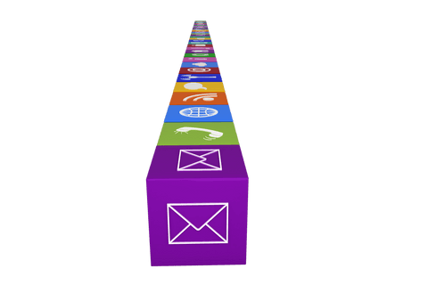 Colorful Cubes with Digital Communication on Transparent Background - Download Free Stock Videos Pikwizard.com