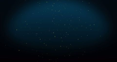 Abstract floating dots on deep blue background