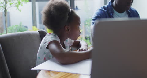 Father and Daughter Enjoying Prec;ious Time Together with Technology