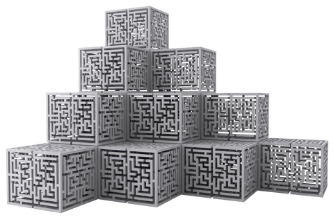 innovative maze cubes on transparent background concept art - Download Free Stock Videos Pikwizard.com