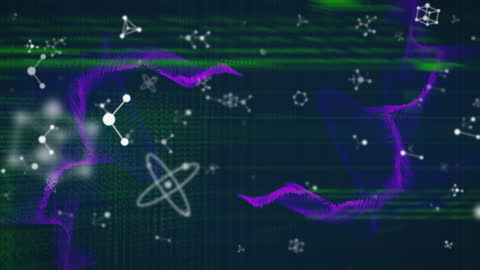 Digital Molecular Structures with Purple Waves and Data Processing