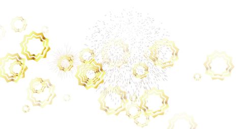 Golden Stars and Fireworks on White Background - Download Free Stock Images Pikwizard.com