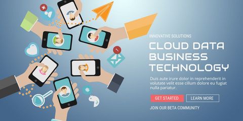 Digital Connectivity Innovation in Cloud Tech Industry - Download Free Stock Templates Pikwizard.com