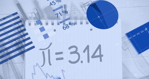 Financial Data Analysis with Pi Formula Concept - Download Free Stock Images Pikwizard.com