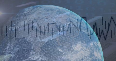global financial data integration over earth background - Download Free Stock Images Pikwizard.com
