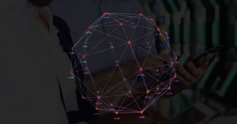 Global networking concept with digital web connections