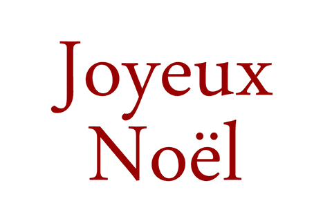 Joyeux noël text on transparent background in festive red