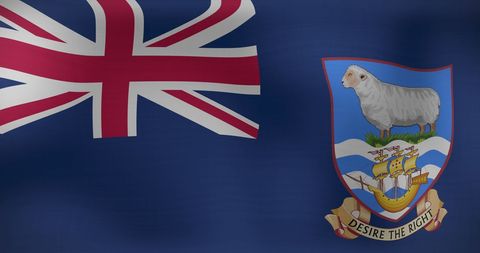Waving Falkland Islands Flag Celebrating Nautical Heritage - Download Free Stock Images Pikwizard.com
