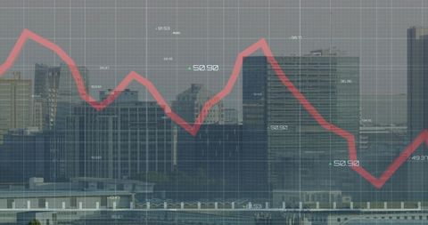 Digital Data Analytics Overlay on Urban Skyline - Download Free Stock Images Pikwizard.com