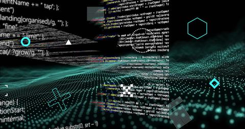 Abstract Data Processing and Network Wave Patterns in Digital Space - Download Free Stock Images Pikwizard.com